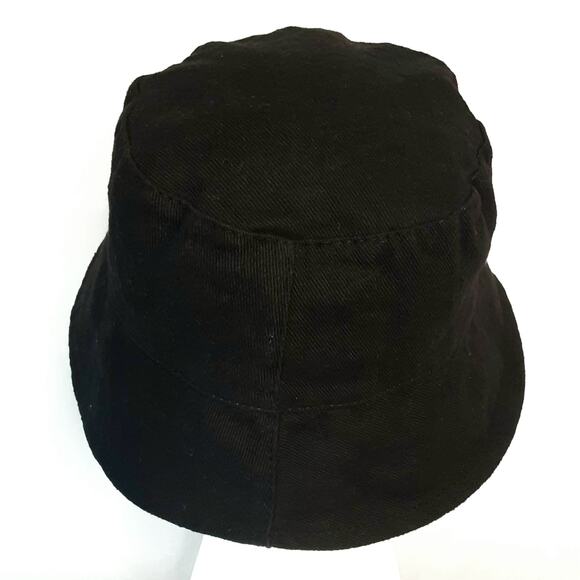 Reversible Bucket Hat One Size Black Flip Side Beige Black Abstract Print - Picture 4 of 11